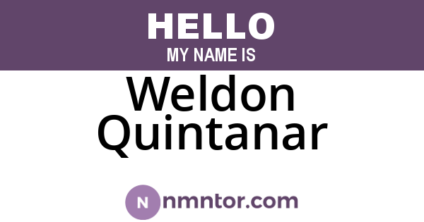 Weldon Quintanar