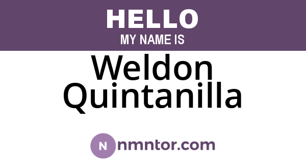 Weldon Quintanilla