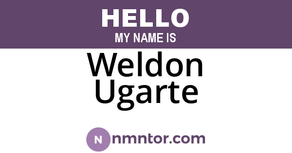 Weldon Ugarte
