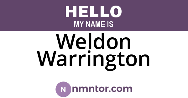 Weldon Warrington