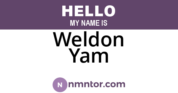 Weldon Yam