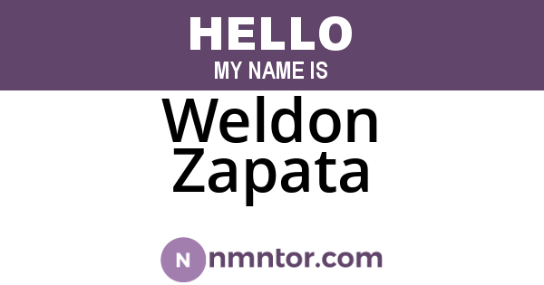 Weldon Zapata
