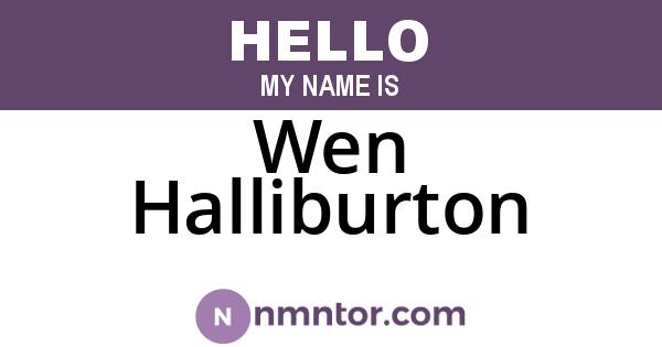 Wen Halliburton