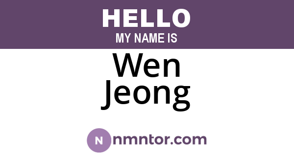 Wen Jeong