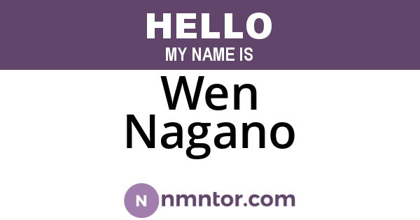 Wen Nagano