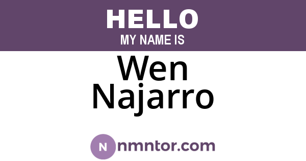 Wen Najarro