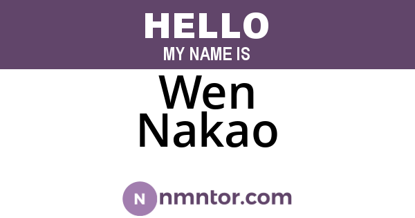 Wen Nakao