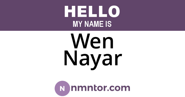 Wen Nayar