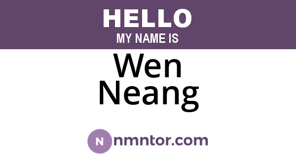 Wen Neang
