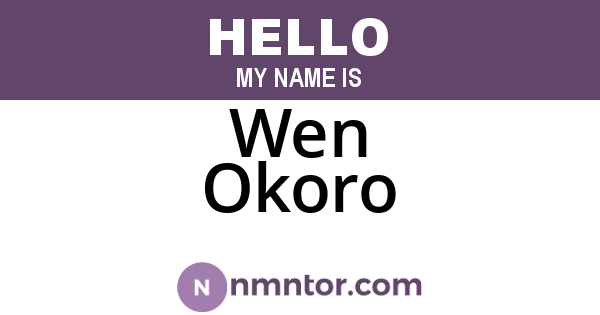 Wen Okoro