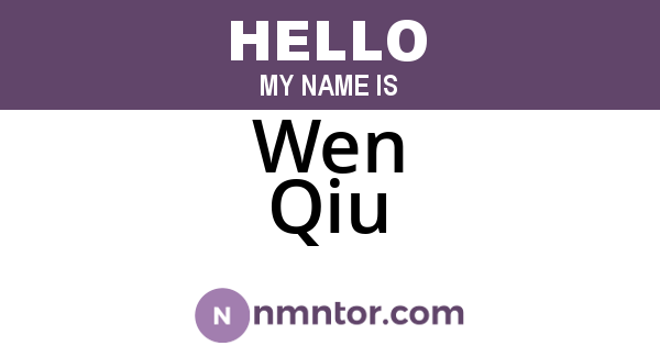 Wen Qiu