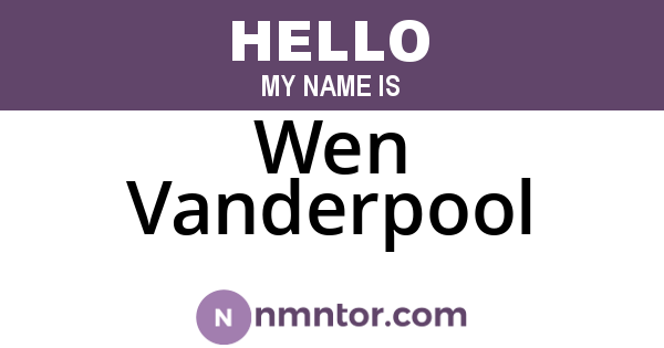 Wen Vanderpool