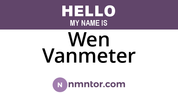 Wen Vanmeter