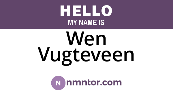 Wen Vugteveen
