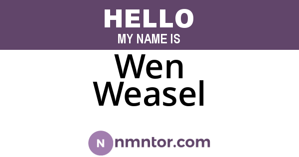 Wen Weasel