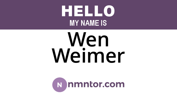Wen Weimer