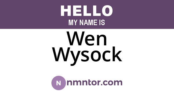 Wen Wysock