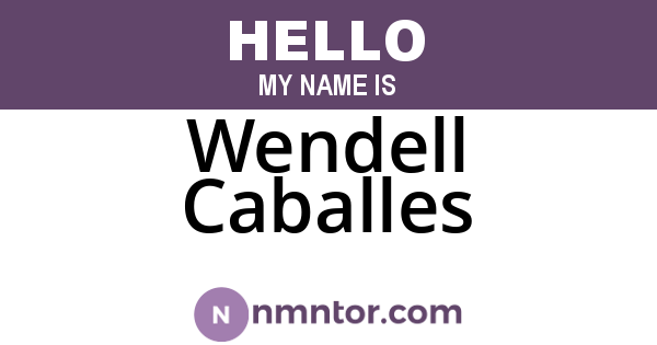 Wendell Caballes