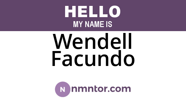 Wendell Facundo