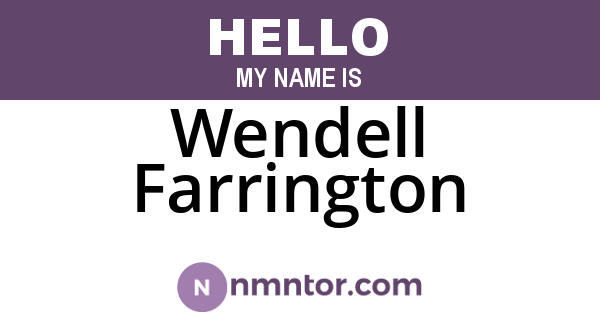 Wendell Farrington