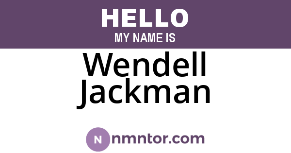 Wendell Jackman
