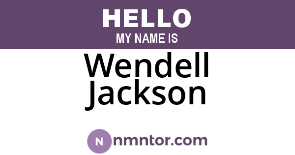 Wendell Jackson