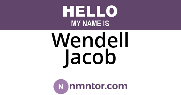 Wendell Jacob