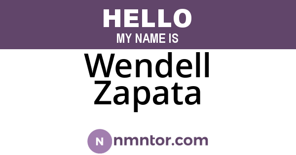 Wendell Zapata