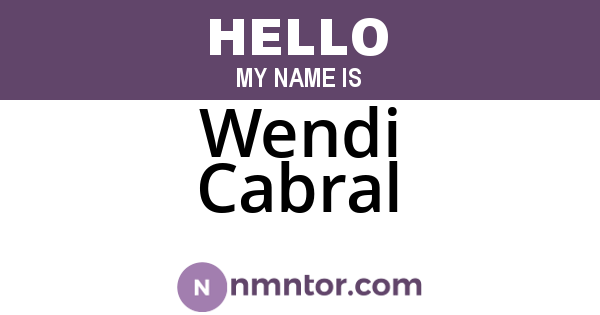 Wendi Cabral
