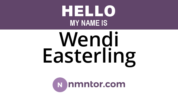 Wendi Easterling