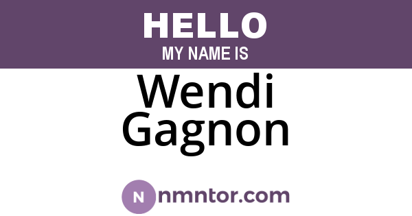 Wendi Gagnon