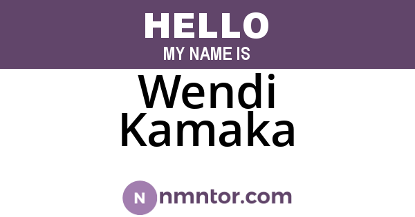 Wendi Kamaka