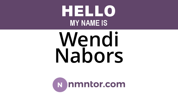 Wendi Nabors