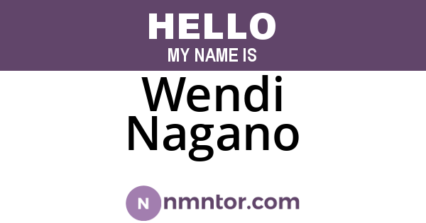 Wendi Nagano
