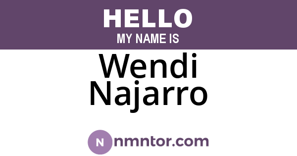 Wendi Najarro