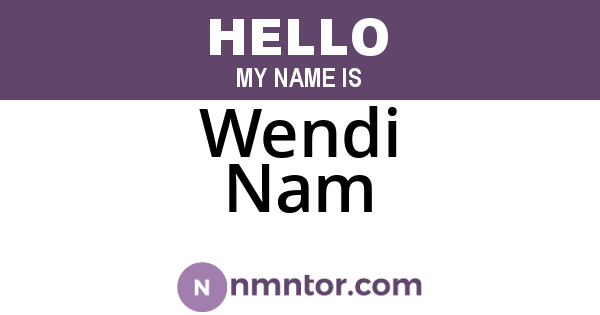 Wendi Nam