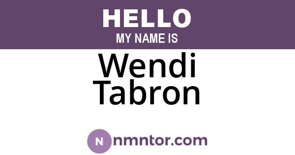 Wendi Tabron