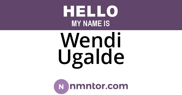 Wendi Ugalde