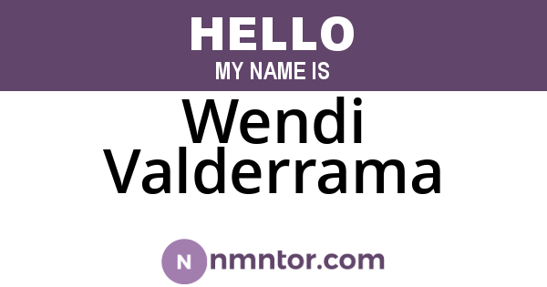 Wendi Valderrama