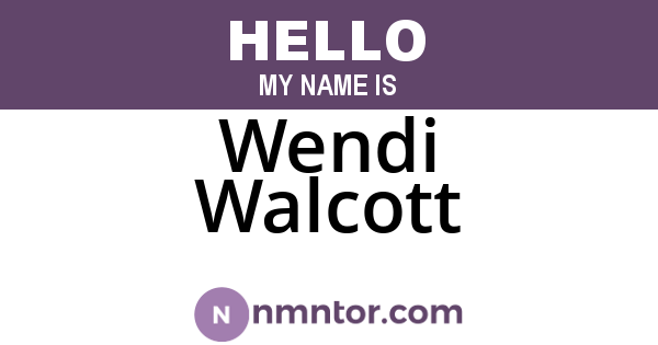 Wendi Walcott