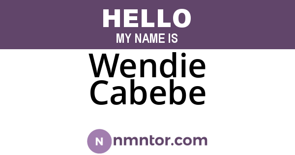 Wendie Cabebe
