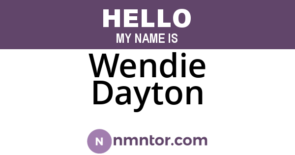 Wendie Dayton
