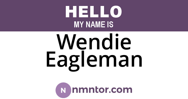 Wendie Eagleman