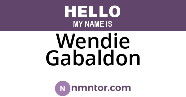 Wendie Gabaldon