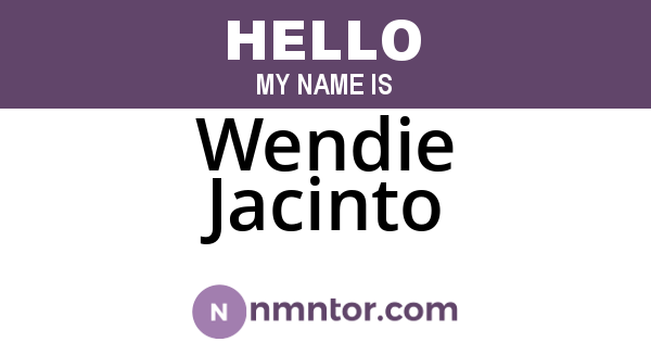 Wendie Jacinto