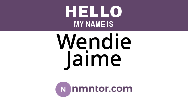 Wendie Jaime
