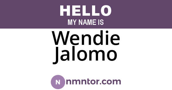 Wendie Jalomo