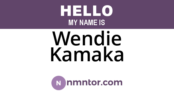 Wendie Kamaka