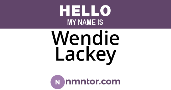 Wendie Lackey