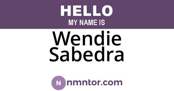 Wendie Sabedra